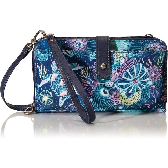 Artist Circle Royal Blue Eco Twill Smartphone Crossbody Bag with Detachable Wris